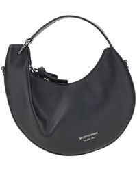 Emporio Armani - Leather Mini Hobo Bag - Lyst