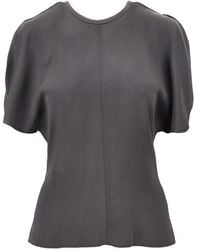 Victoria Beckham - 'Bela' Crepe Back Satin Top - Lyst