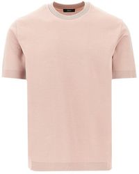 Herno - Knit Effect Jersey T-Shirt - Lyst