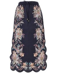 Zimmermann - Gonna Midi Smerlata 'Rhiannon' Donna - Lyst
