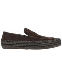 Loewe - 'Rio' Suede Leather And Raffia Shoes - Lyst