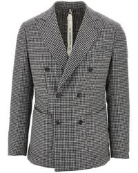 Santaniello - Houndstooth Wool Jacket - Lyst