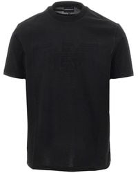 Emporio Armani - Jacquard Eagle T-Shirt - Lyst