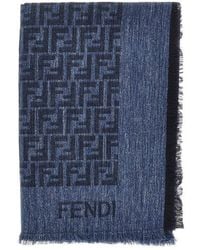 Fendi - Ff Jacquard Wool And Cotton Scarf - Lyst