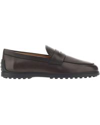 Tod's - Leather Loafers With Gommini Sole - Lyst