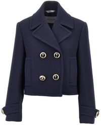 Balenciaga - Textured Wool Cropped Jacket - Lyst