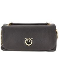 Pinko - Large Click Soft Horizontal Leather Bag - Lyst