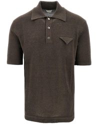 Bottega Veneta - Linen-Blend Knitted Polo Shirt - Lyst