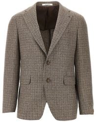 Tagliatore - Houndstooth Single-Breasted Jacket - Lyst