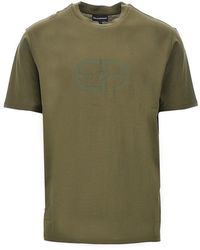 Emporio Armani - Lyocell-Blend Jersey T-Shirt With Logo Print - Lyst