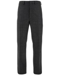 Prada - Prince Of Wales Wool Pants - Lyst