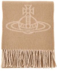 Vivienne Westwood - Single Orb Double-Face Wool Scarf - Lyst