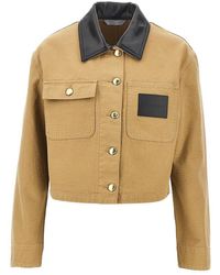 Balenciaga - Canvas Cropped Workwear Jacket - Lyst