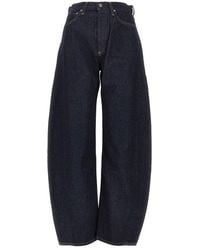 Agolde - 'Luna Pieced' High-Rise Jeans - Lyst