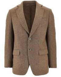 MARSĒM - Herringbone Single-Breasted Jacket - Lyst