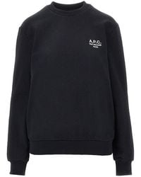 A.P.C. - A. P.C. Crewneck Sweatshirt With Logo Embroidery - Lyst