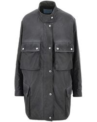 Prada - Washed Re-Nylon Oversized Blouson Jacket - Lyst