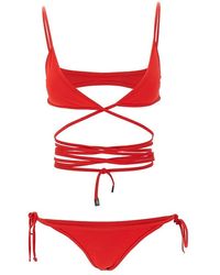 The Attico - Bikini With Criss-Crossed Laces - Lyst