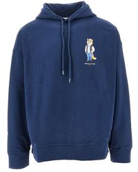Maison Kitsuné - 'Dressed Fox' Print Oversized Hoodie - Lyst