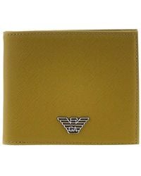 Emporio Armani - Faux Leather Bi-Fold Wallet - Lyst