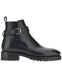 DSquared² - Leather Boots With Debossed Logo - Lyst