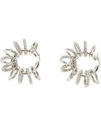 AMINA MUADDI - Multi Ring Hoop Earrings - Lyst