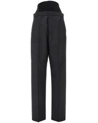 Alaïa - Light Wool Pants With Elastic Waistband - Lyst