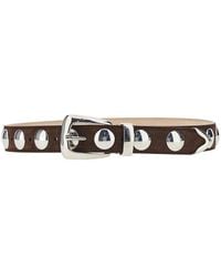 KHAITE - 'Benny' Suede Leather Belt - Lyst