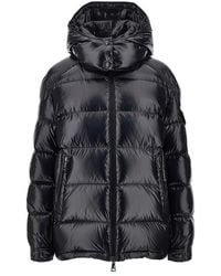 Moncler - Padded Nylon Downjacket With Logo Patch - Lyst