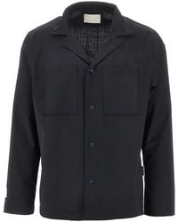 C.9.3 - Wool-Blend Shirt With Bowling Collar - Lyst