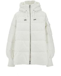 Pinko - A-Line Down Jacket With Logo Patch - Lyst