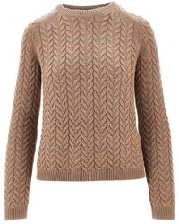 Max Mara - Cable-Knit Wool And Cashmere Sweater - Lyst