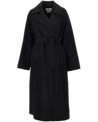 Weekend by Maxmara - Midi Cloth Coat With Belt - Lyst