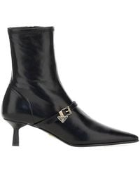 Prada - Stretch Nappa Leather Ankle Boots - Lyst