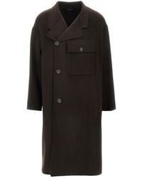 Emporio Armani - Cashmere And Wool Double-Breasted Coat - Lyst