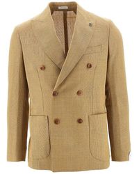 BRERAS Milano - 'Firenze' Wool Double-Breasted Jacket - Lyst