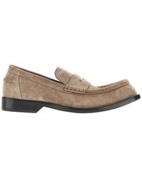 Loewe - 'Bobine' Suede Leather Loafers - Lyst