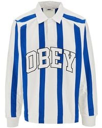 Obey - 'Landon' Striped Polo Shirt - Lyst