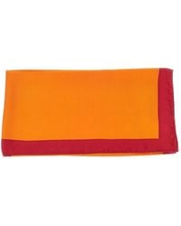 Saint Laurent - 'Cassandre' Silk Twill Scarf - Lyst