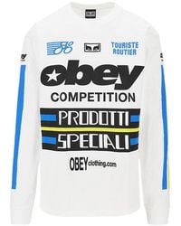 Obey - 'Competition Classic Ls' Cotton T-Shirt - Lyst