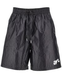 Arte' - Nylon Shorts With Logo Print - Lyst