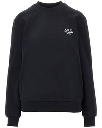 A.P.C. - A. P.C. Crewneck Sweatshirt With Logo Embroidery - Lyst