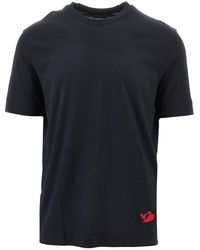 Emporio Armani - Eagle Heart Embroidery T-Shirt - Lyst