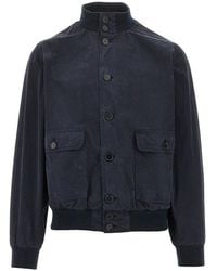 Aspesi - Cotton Canvas Bomber Jacket - Lyst