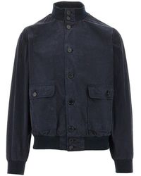 Aspesi - Cotton Canvas Bomber Jacket - Lyst