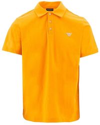 Emporio Armani - Eagle Patch Jersey Polo Shirt - Lyst