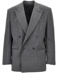 MARSĒM - Wool-Blend Double-Breasted Jacket - Lyst
