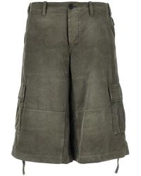 Fendi - Cotton Bermuda Shorts With Jacquard Motif - Lyst