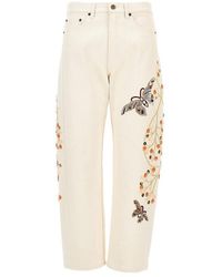 La DoubleJ - Embroidered Barrel Jeans - Lyst