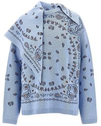 Alanui - Sweater With Bandana Jacquard Motif - Lyst